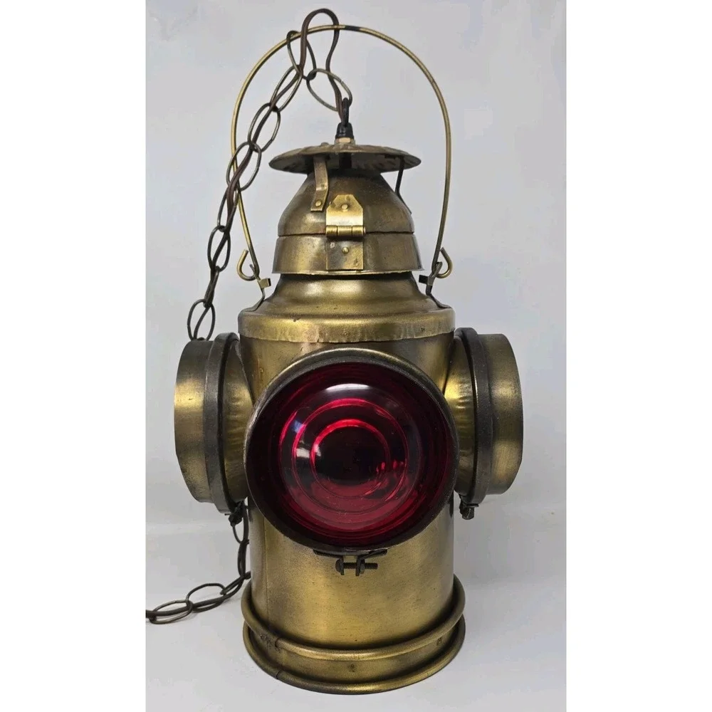 Handlan St Louis USA Alton & Southern Railroad Signal Lantern Light Antique VSD